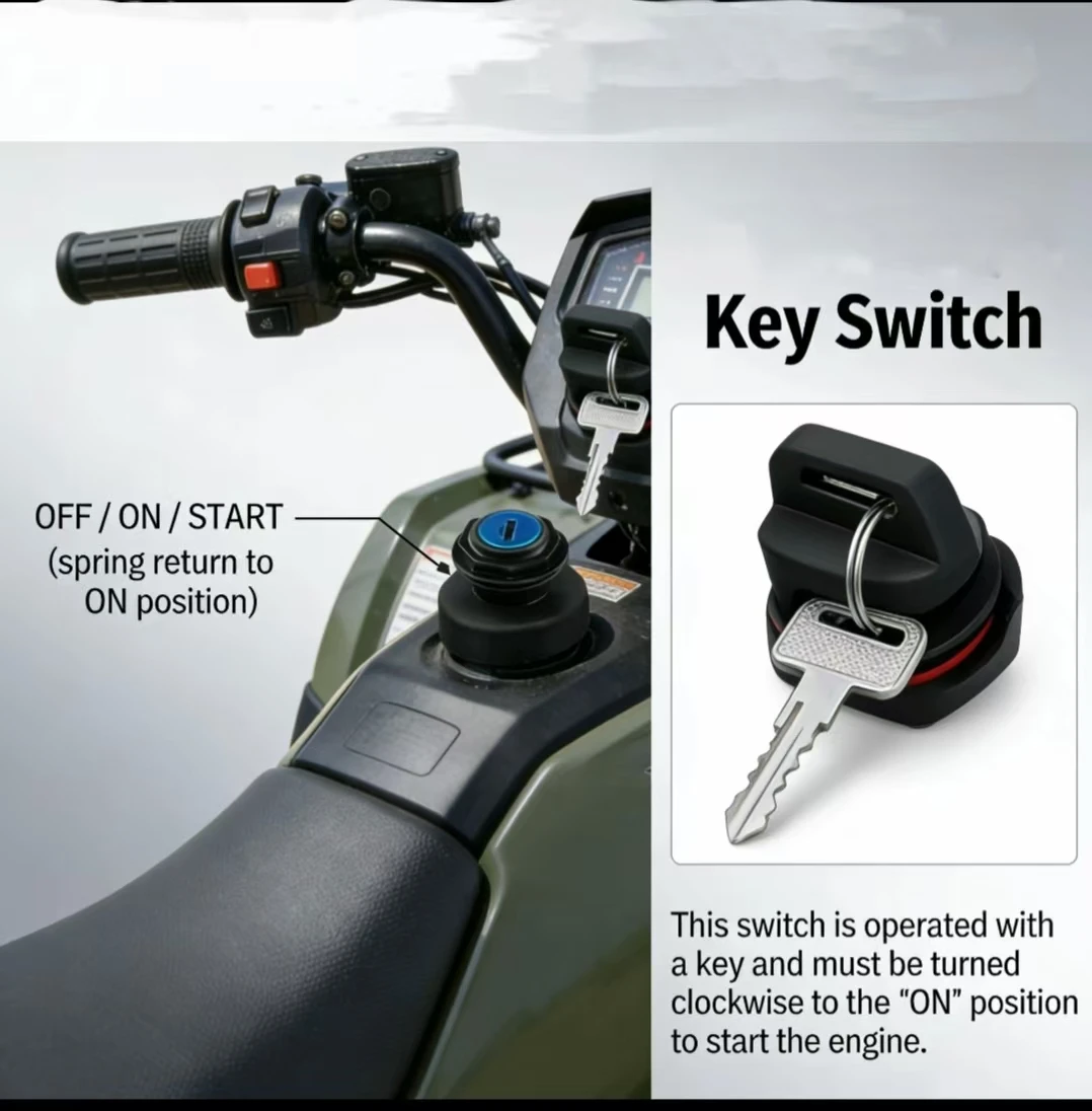 Ignition Key Position 6 PIN Replace OEM 4012165 Fit for Polaris Ranger 600 700 ATV