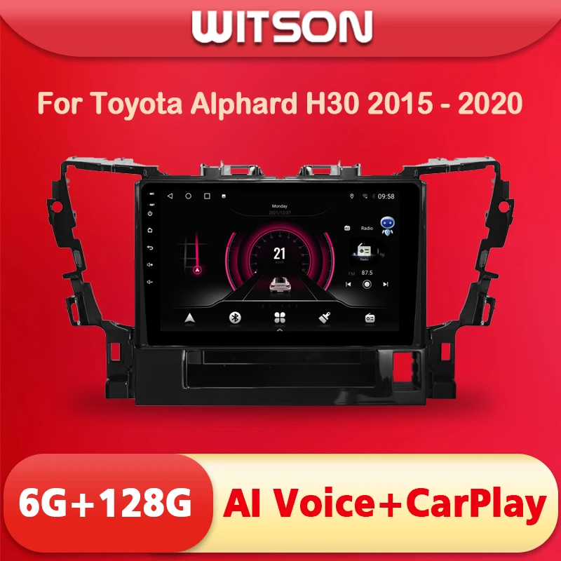 WITSON Radio Multimedia Wireless CarPlay AI VOICE For Toyota Alphard H30 2015 - 2020 Android Navigation Map Video Player