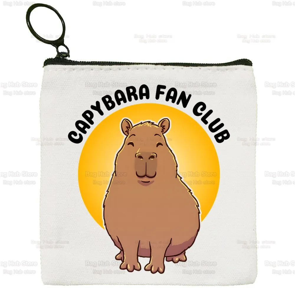 Capybaras einfache Geldbörse Studentin nur ein Mädchen, das Capybaras Leinwand niedlichen Schlüssel tasche Mini Clutch kleine Geldbörse liebt