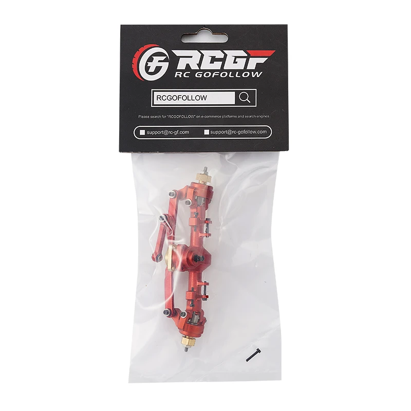 RCGOFOLLOW 1pieces Aluminum Alloy Better Stability Front Axle For 1/24 Rc Front Axle Axial SCX24 RC Car Part RC Car