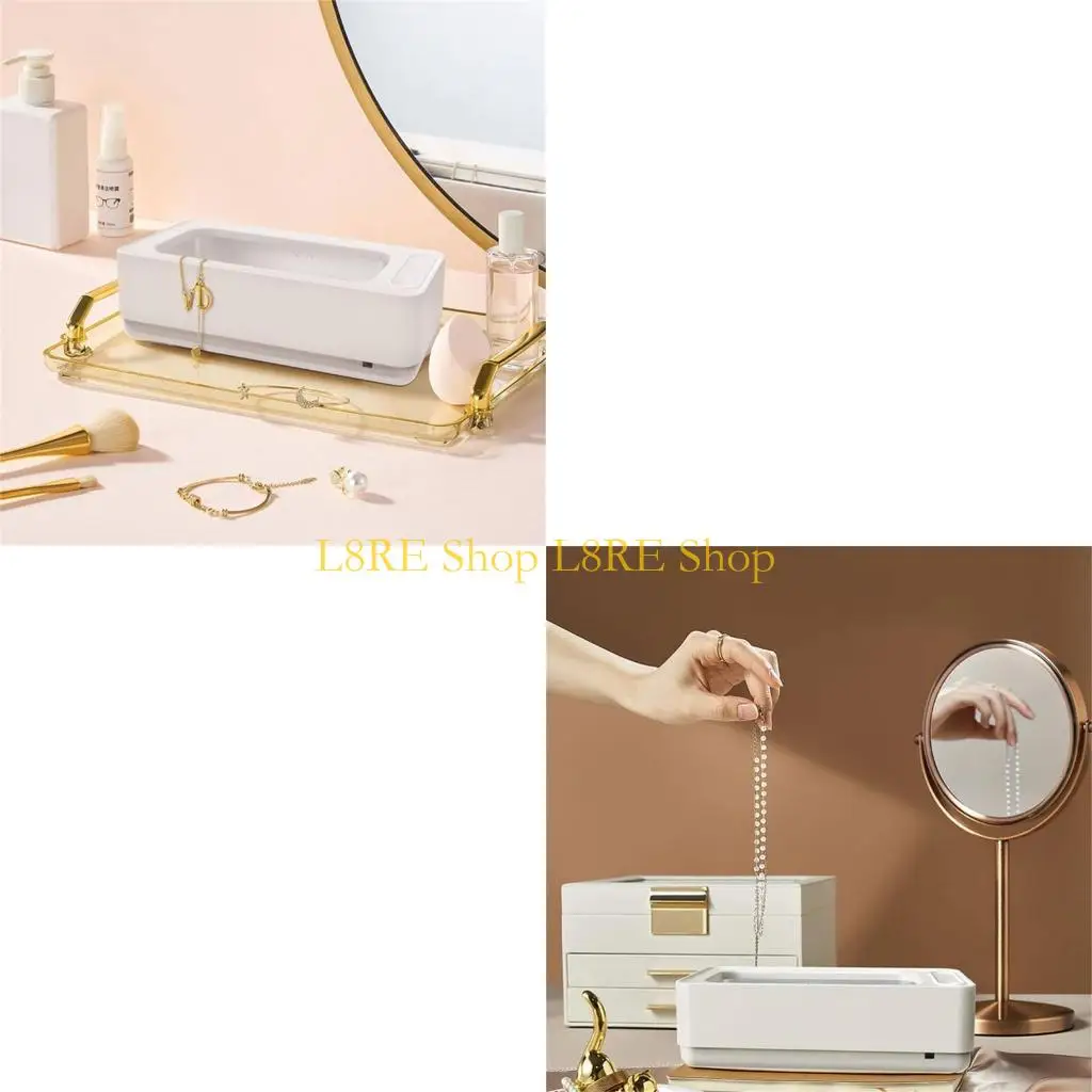 L8RE GAJAS Máquina limpieza joyas ultrasónicas Cleaner ultrasónicos Cleaner anteojos para lavar joyas vidrio