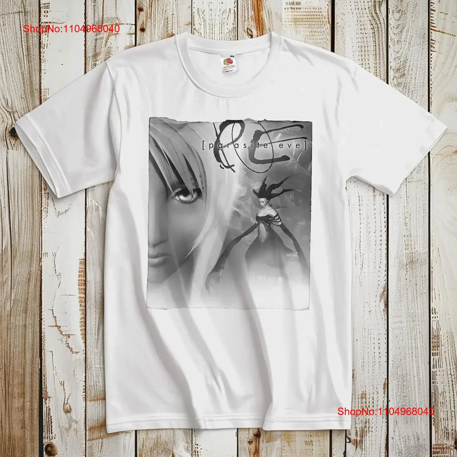 Camiseta de videojuego clásico Parasite Eve V1, estilo retro, para gamers, en blanco y negro, tallas S a 5XL, vintage, lavada, ligeramente cómoda