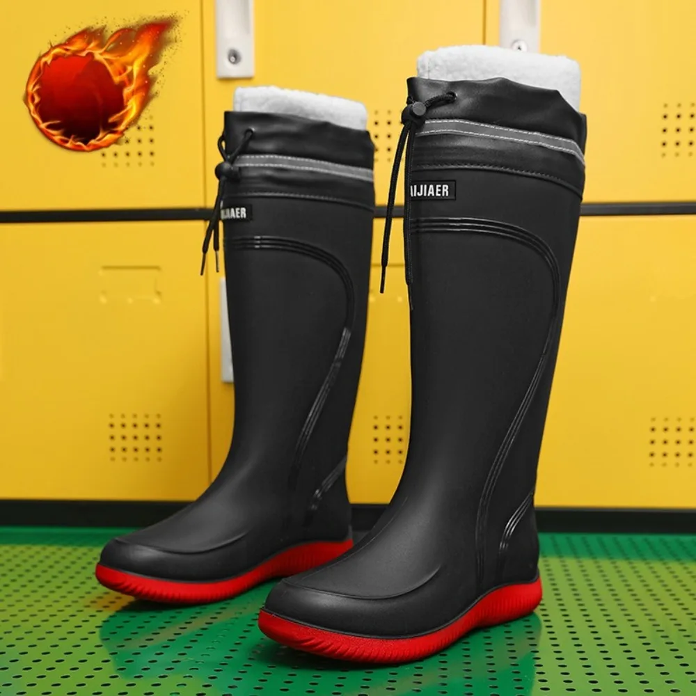 

Men's Women's High-End Rain Boots Closed Rainproof and Waterproof Short and Mid.Calf Length Non-Slip Drawstring Rubber Boots
