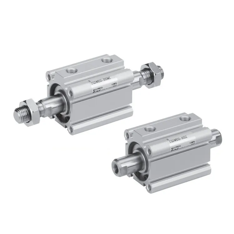 Type CQ2WB12 CQ2WB16 Compact Double Rod Cylinder 5-30mm Stroke 5/2 Double Acting with Magnet XB6 XC2 Option