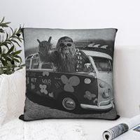 Hippy Chewbacca Wookie Campervan Grigio Pillow Case Cushions Pillow Case With Zip Pillows Cushion Cover Cushion Bed Dakimakura