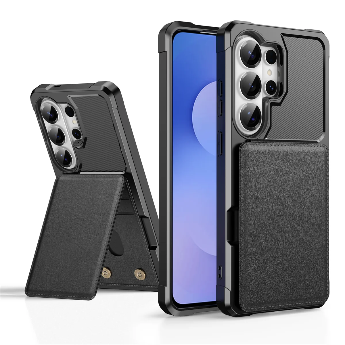 Leder-Kartenfach-Handyhülle für Samsung Galaxy S26 Ultra S24 S23 S22 S21 Plus S25 FE A57 A37 A17 A16 A36 A56 Schutzhülle