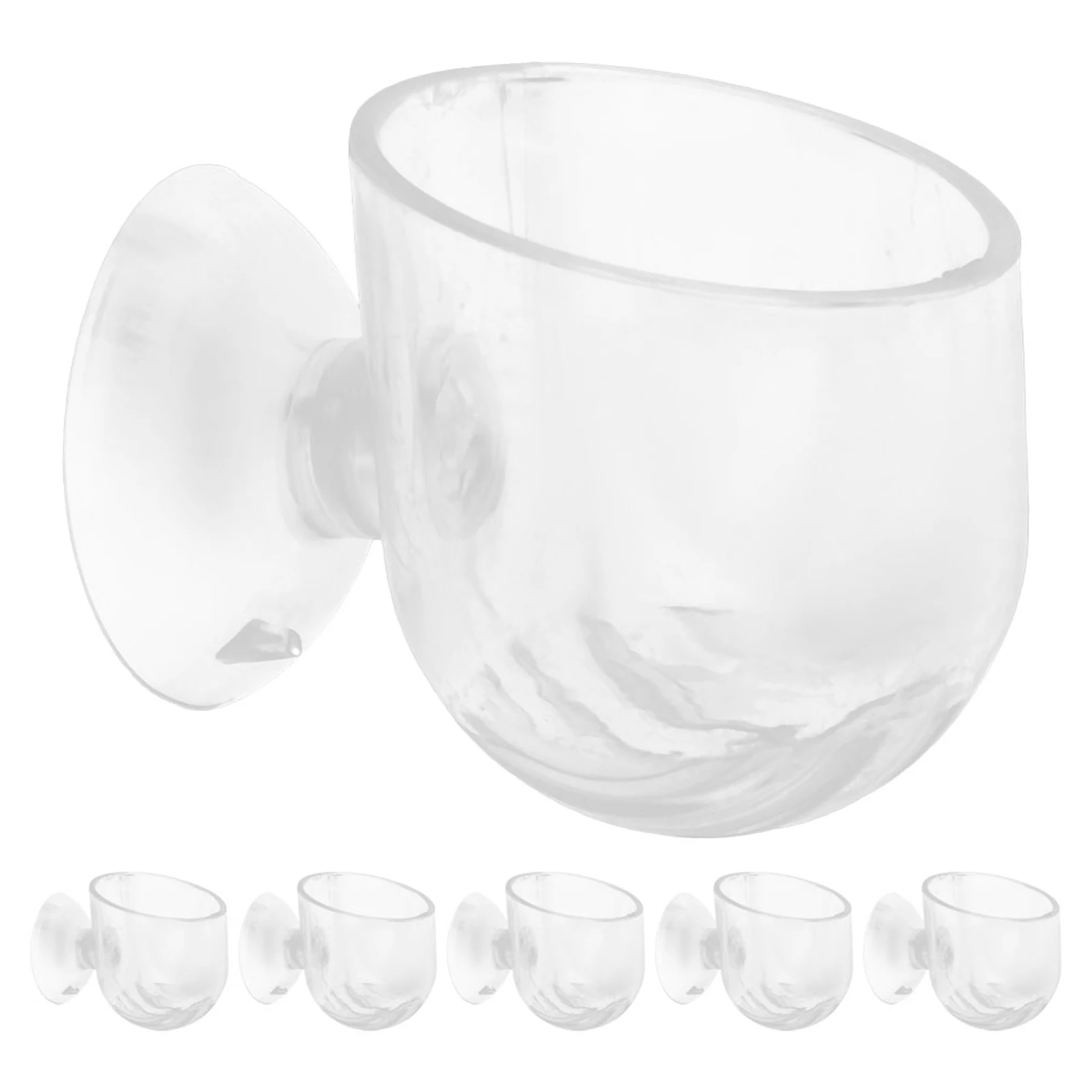 

6Pcs Aquarium Plant Holder Acrylic Suction Cups Fish Tank Planting Tool Decorative Fish Food Holder Floating Planter