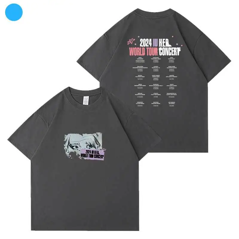 IU HER World Tour Concert T Shirt Lee Ji Eun Kpop Fashion Women