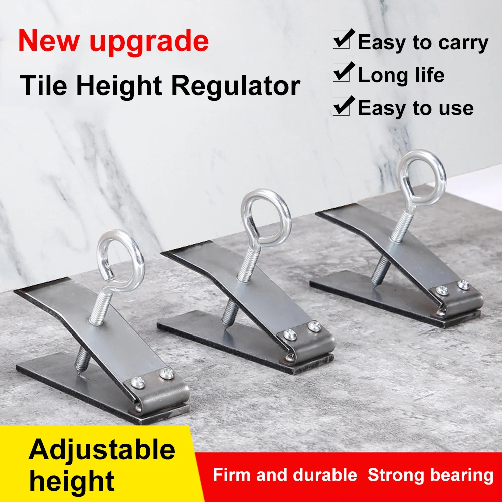 Tile Height Regulator Adjustable 1-5.5cm Wall Ceramic Tile Locator 250KG Support Galvanized Steel Tile Lifter Leveling Device