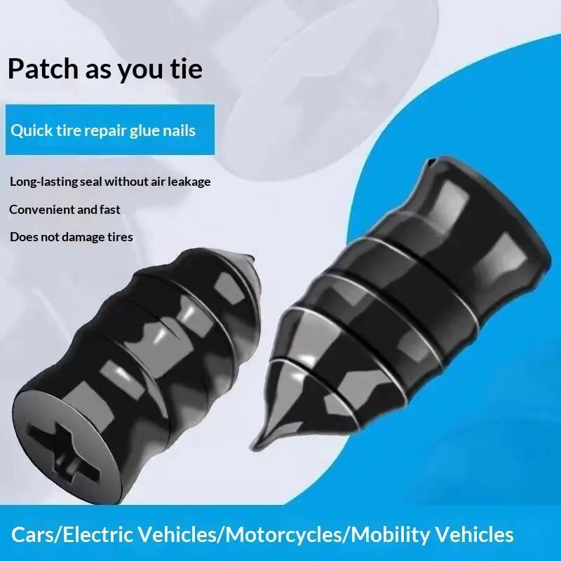 50Pcs Tubeless Tire Repair Rubber Nails Quick Patching For Car Motorcycle