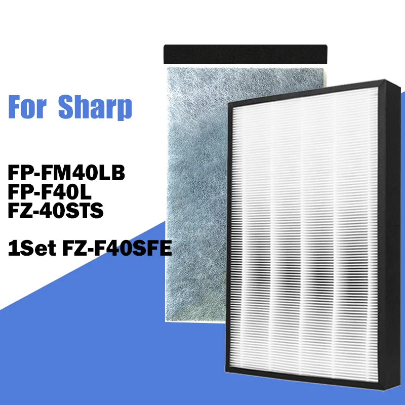 FZ-F40SFE Air Purifier HEPA H13 & Deodorizing Filter for Sharp FPFM40LB, FP-F40L, FZ-40STS