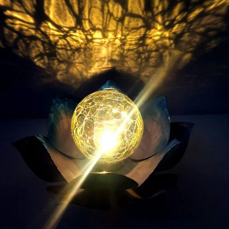 2 luces solares de flores, luz Solar de loto de 2 uds, adorno de lámparas de loto de patio de jardín impermeable para jardín