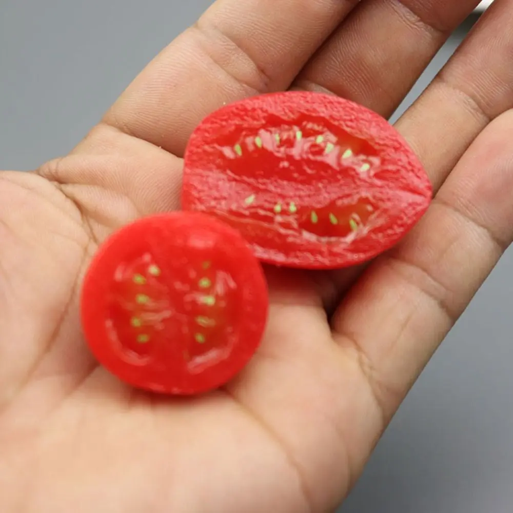 Gemüse Künstliche Kirsche Tomaten Lebensmittel Modell Dekorative Requisiten Gefälschte Realistische Lebensechte Simulation Obst Wohnkultur 10 teil/los – Detail 5