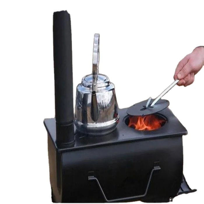 Camping Wood burning stove with long pipe for camping tents bell tents