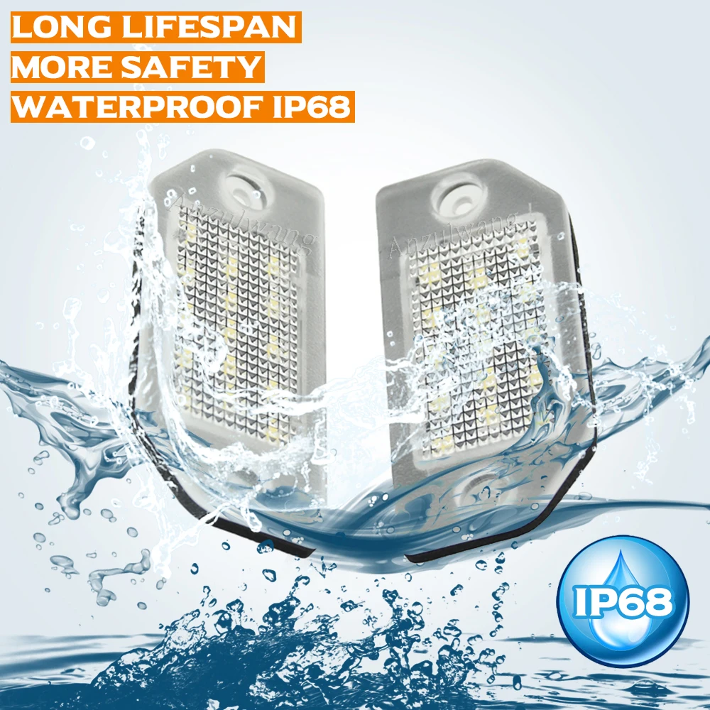 2 قطعة 12 فولت رقم لوحة مصابيح LED لشركة فولكس فاجن باسات B5 قبل تجميل 1997-2000 المدمج في Canbus لا خطأ أضواء لوحة ترخيص بيضاء