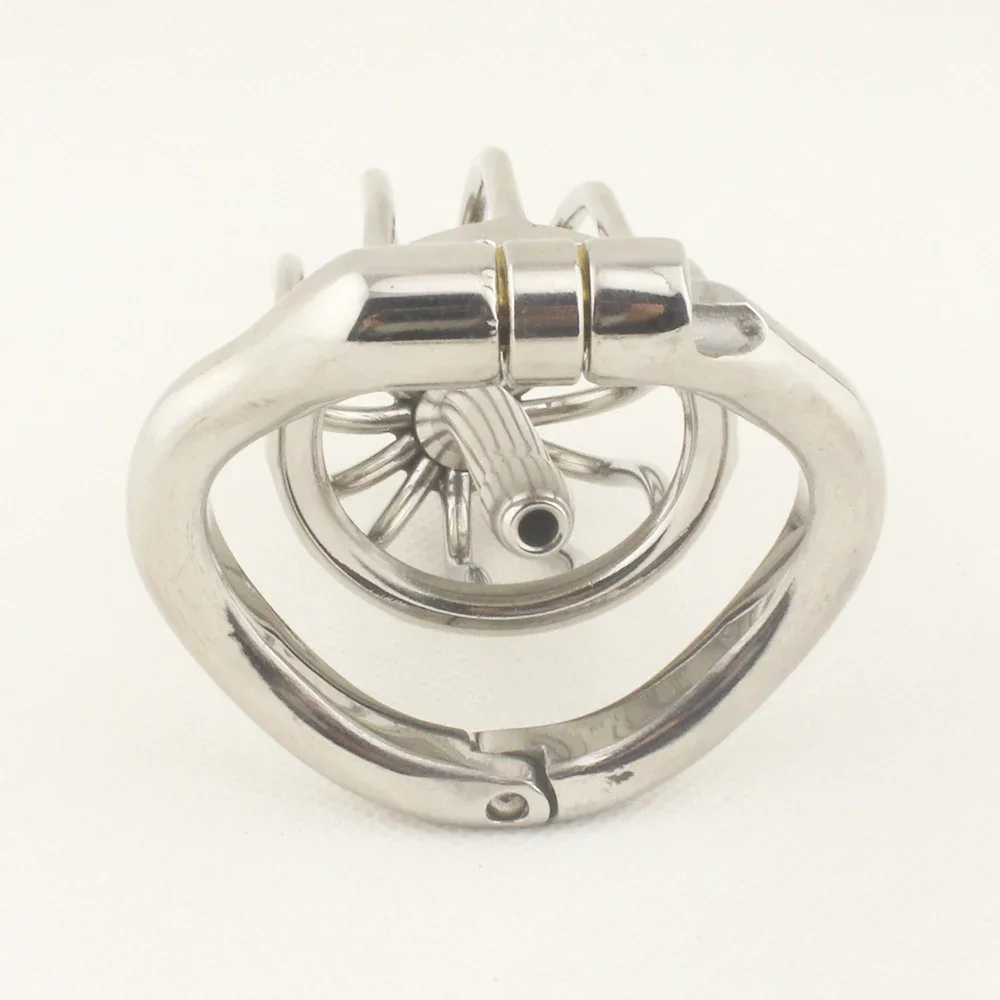 Stainless Steel Stealth Lock Male Chastity Device Cock Cage Fetish Penis Lock Cock Ring Sex Toys Men Penis Urethral Adult Game