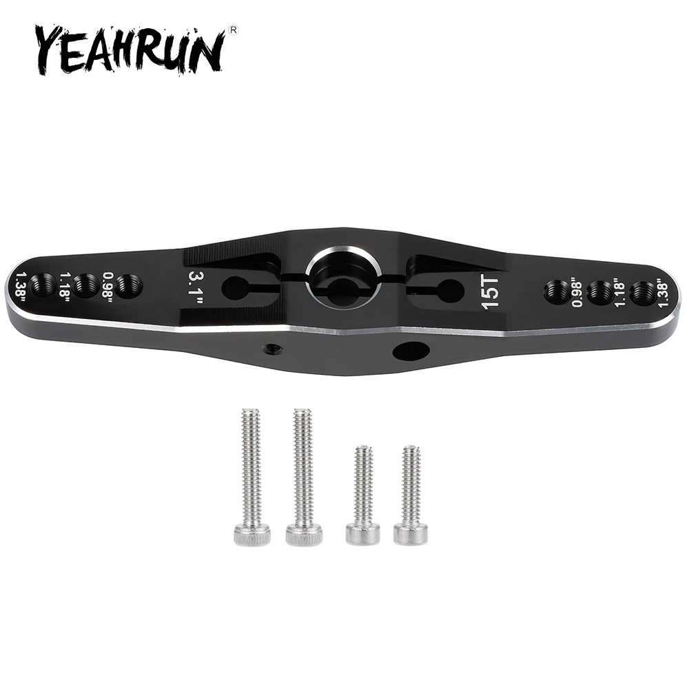 YEAHRUN Braccio servo 15T in lega di alluminio per parti di aggiornamento del camion per auto RC 1/5