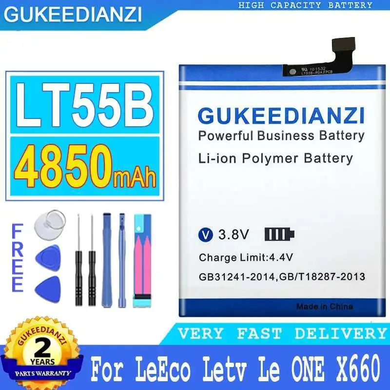 

Reliable Replacement For Leeco Letv LE Phone One X660 1 Mobile Battery 4850Mah LT55B