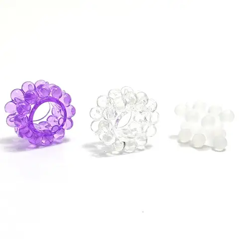 Silicone Penis Ring with Beads Clitoris Stimulator Foreskin Corrector Delay Ejaculation G-spot Massager for Men Sexual Enhanceme