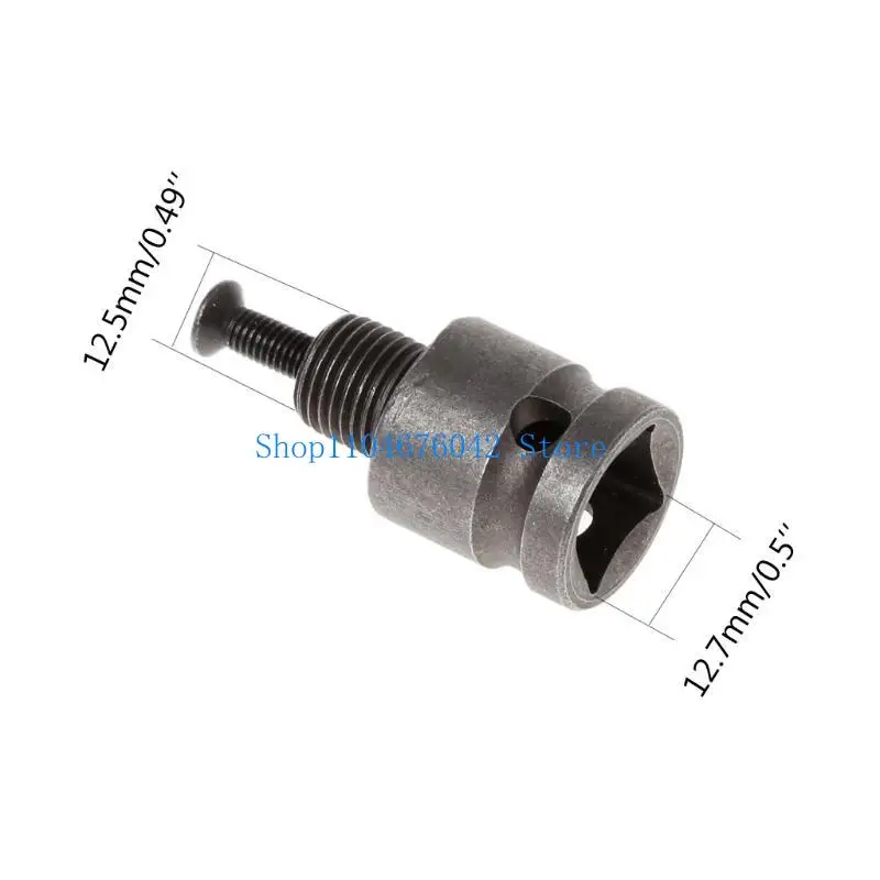 

652F Metal Heavy Duty 1/2-20UNF Drill Chuck Shank Socket Square Female Adapter