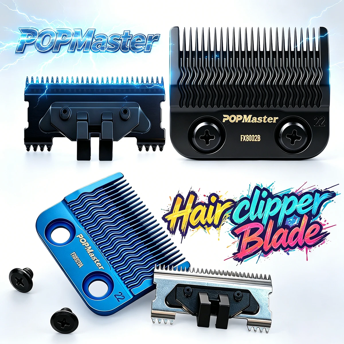 

BRDCLIP Professional Replacement Head 440C Steel Diamond Like Coating Ceramic Hair Clipper Blade Rechargeable Clipper
