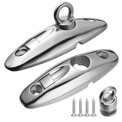 Quick Release Boat Fender Hanger, 360 Degree Swivel Bimini Top Deck Hinge for Straps 316 Stainless Steel Include Screws