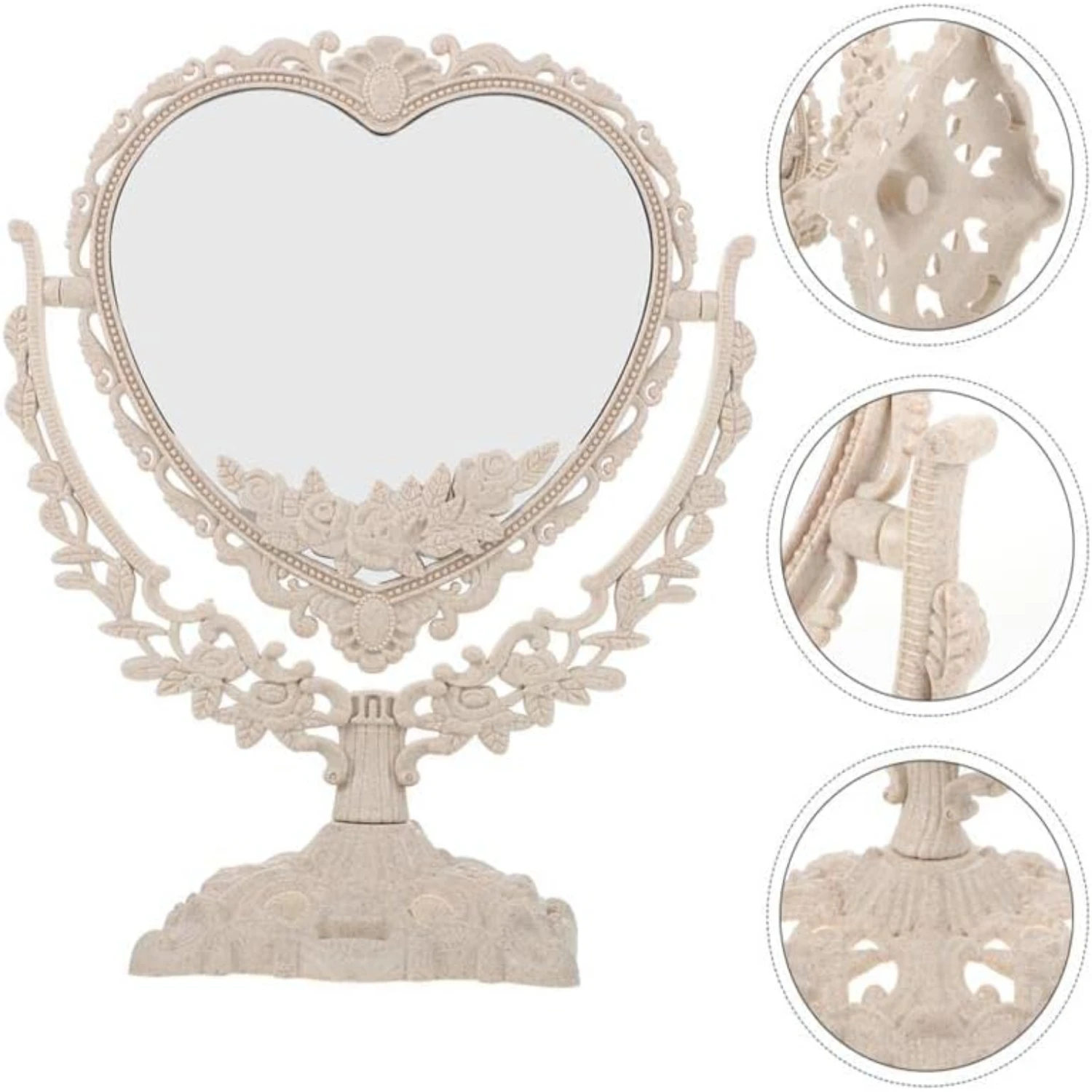 Luxurious Gold Finish Vanity Mirror – Elegant and Stylish Mirror for Dressing Table – Perfect for Glamorous Look and Timeles