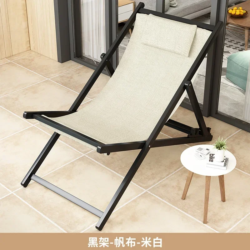 Portable Folding Beach Chair Home Living Room Balcony Lounge Chair Outdoor Office Adjustable Nap Sillas Outdoor Furniture WKOC