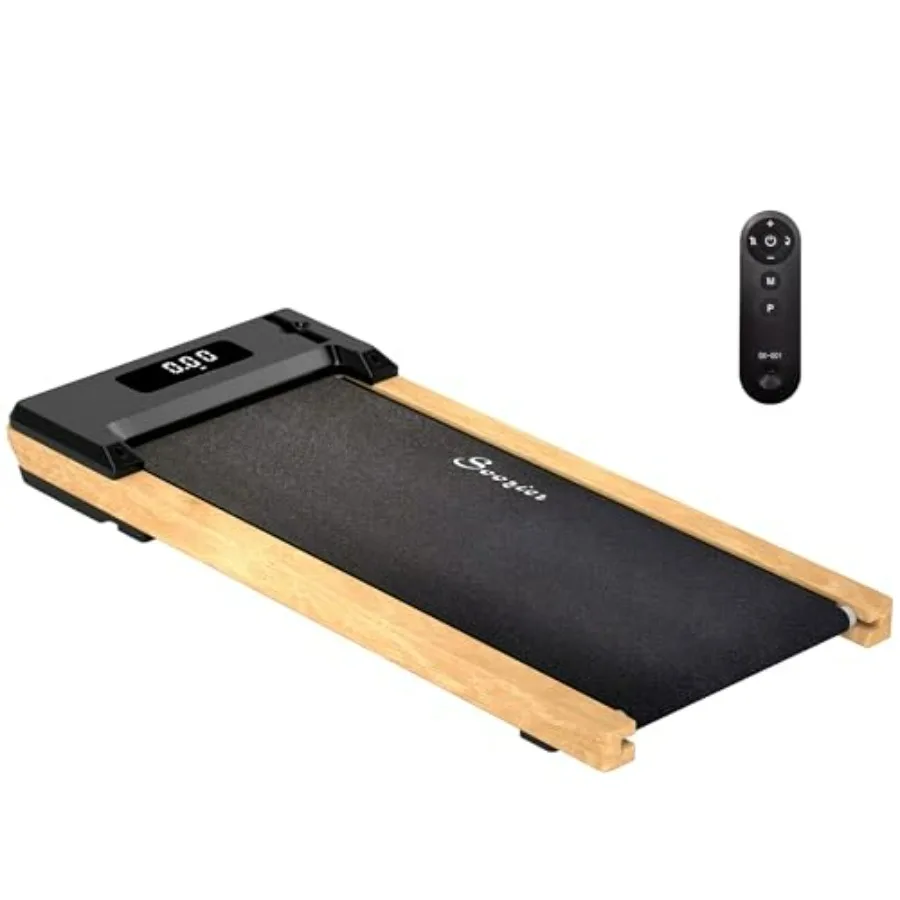 

Беговая дорожка Wood Under Desk Treadmill 2.5HP с пультом ДУ и LED-дисплеем, бесшумная, для дома и офиса, светло-серая, для установки под столом