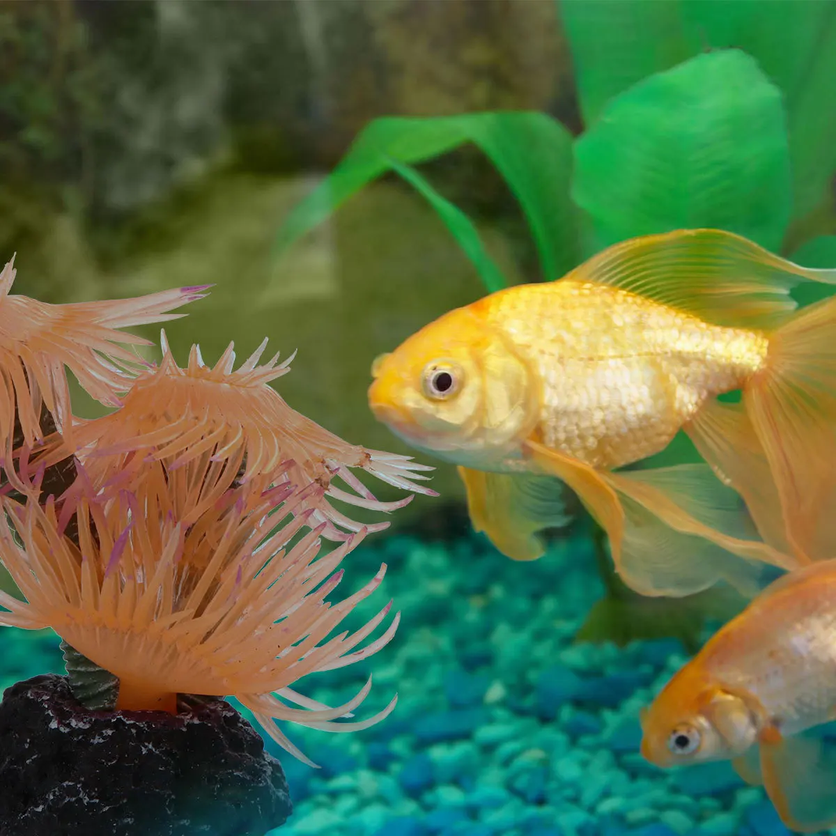 

1Pcs Aquarium Fake Coral Non-Harmful Substances Long-Lasting Durability Safe for Fish Tanks Yellow Artificial Coral