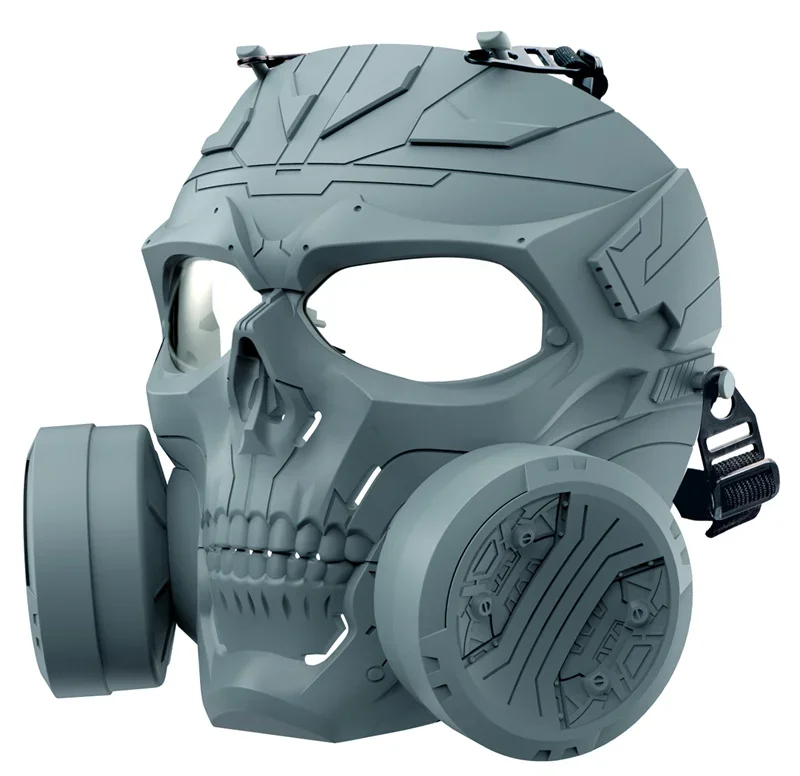 Outdoor Tactical Mask Skull Alien Double Anti-Gas Can Full Face Mask Field Equipment Cyberpunk Ornaments horror mask