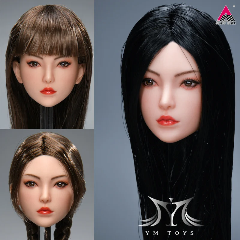 

YMTOYS YMT072 1/6 Scale Asian Beauty Girls Head Sculpture Carving Model Fit 12Inch Action Figure Body Dolls Toys