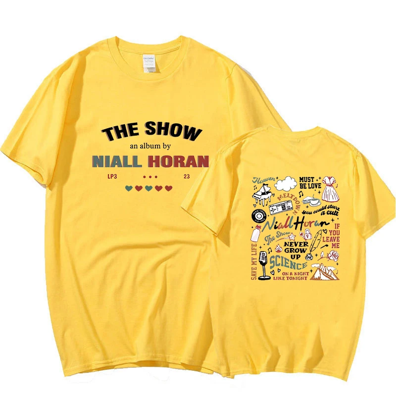 Niall Horan Merch THE SHOW LIVE ON TOUR NIALL HORAN 2024 T-Shirt Unisex Streetwear Cotton Tees Shirts Tops Short Sleeve Clothes