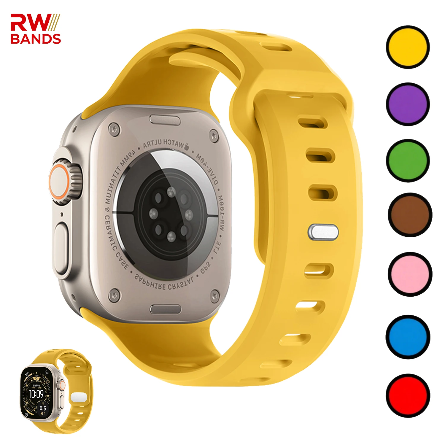 Silikonarmband für Apple Watch-Armbänder 40 mm 44 mm 46 mm 45 mm 41 mm 49 mm 42 mm Correa-Armband iWatch-Serie Ultra 3 2 7 8 9 10 11 Band