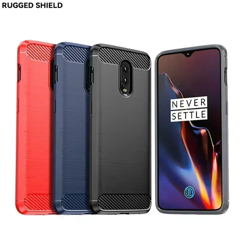 Coque en carbone antichoc pour Oneplus 6 7 8 Pro, étui en silicone TPU pour One plus 6T 7T 8T Oneplus6 Oneplus7