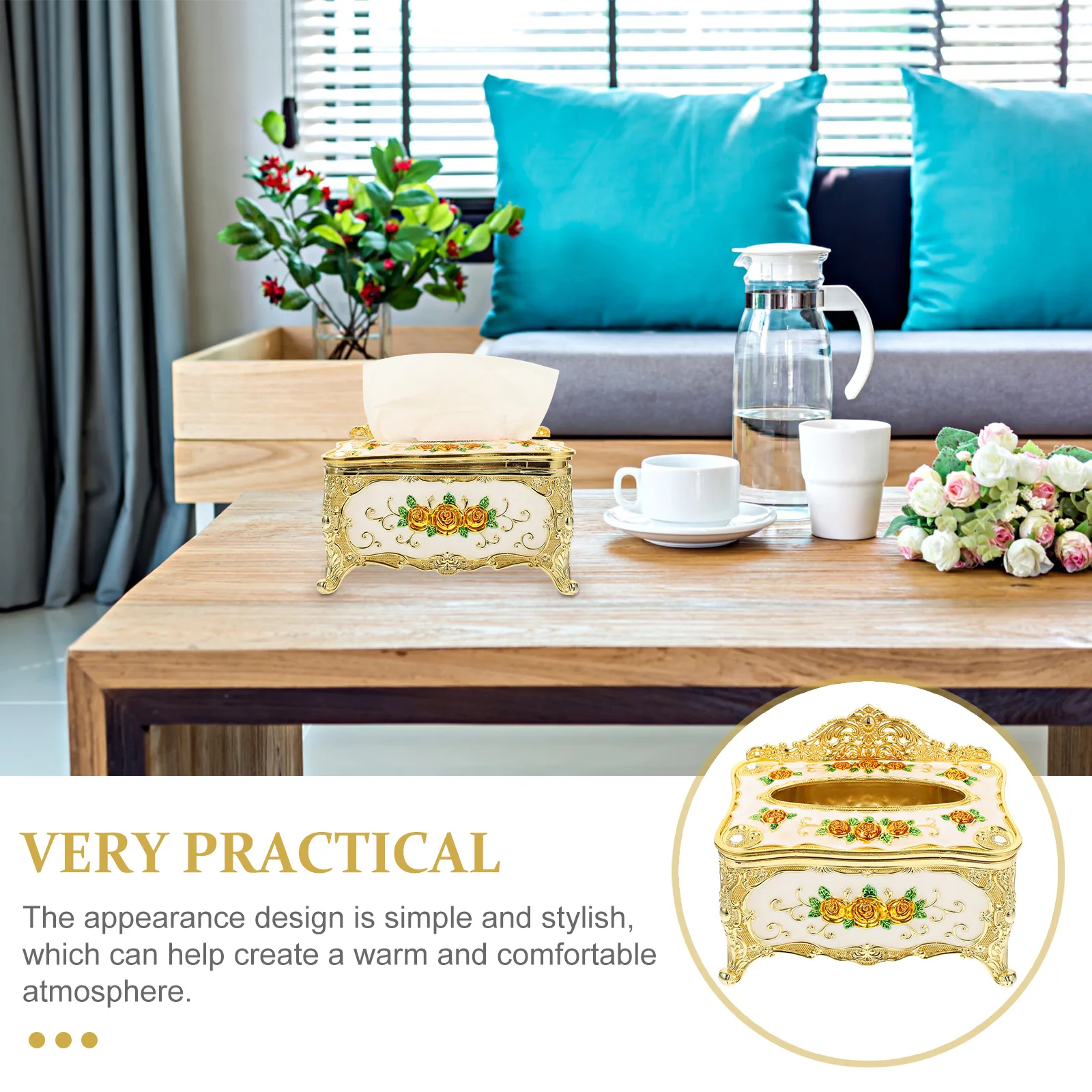 

European Style Tissue Box Premium Plastic Material Napkin Holder For Home Office Hotel Decorative Storage Solution