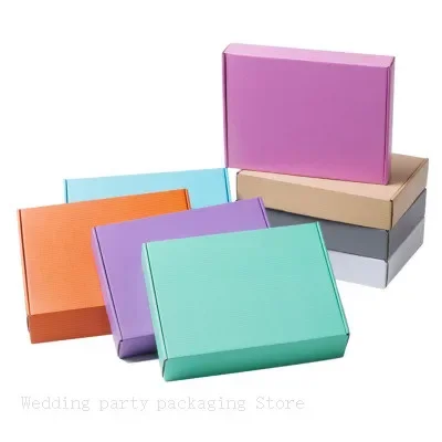 10pcs/kraft box wholesale color package carton small gift box Wigs blank 3layer corrugated box