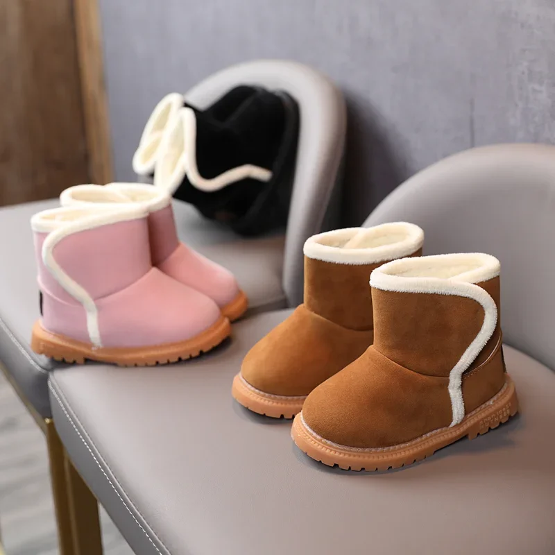 Children Snow Boots Girls Winter Shoes Lamb Wool Boots Boys Snow Boot Ankle Boots Kids Shoe for Girl Bota Infantil Menina 2024