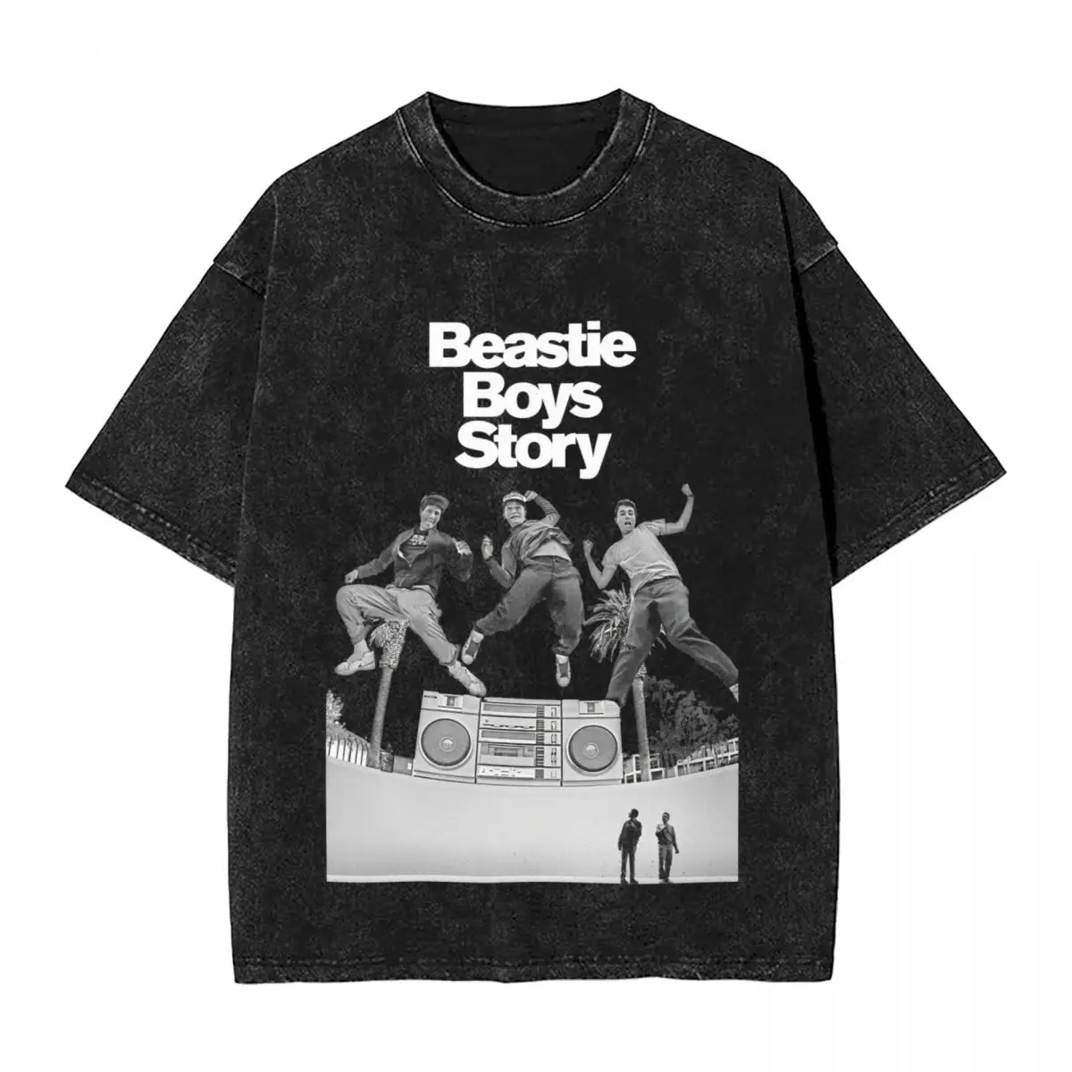 Men Women T Shirt Beastie Boys Story Washed T-Shirts Novelty Hip Hop Band Summer Tee Shirt Y2K Retro Custom DIY Cotton Tops