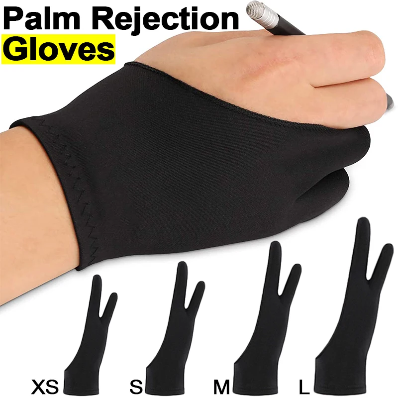 Anti-touch Gloves Two-Finger Hand Painting Glove For IPad Tablet Digital Board TouchScreen Palm Rejection Drawing Art Supplies