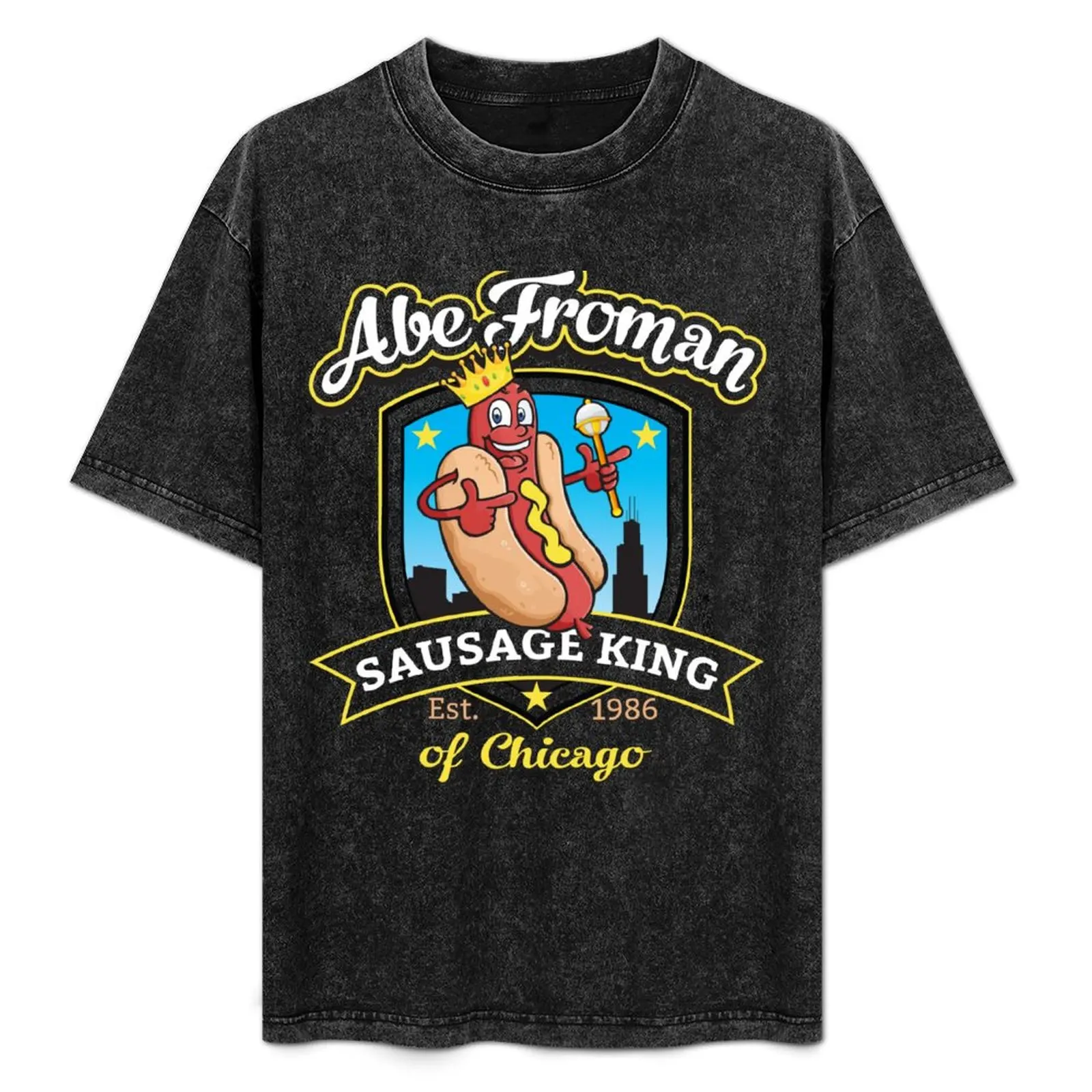 

Abe Froman Sausage King of Chicago T-Shirt plus sizes oversized graphic tee plus size clothes graphics t shirt men 100℅ cotton