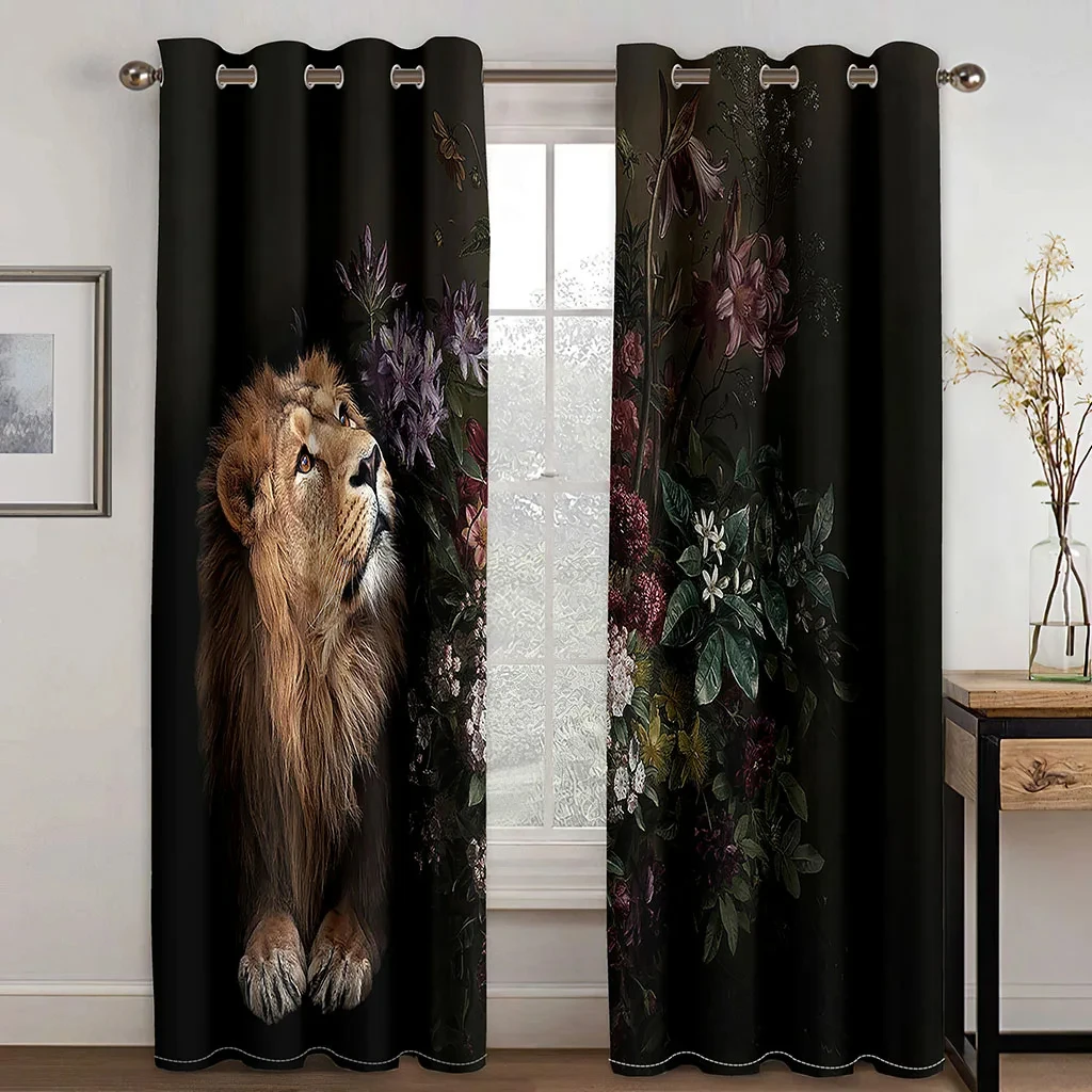 Wild Wolf Staring At You Animal High Shading Window Curtains Living Room Bedroom Children Room Modern Home Thick Clackout Drape