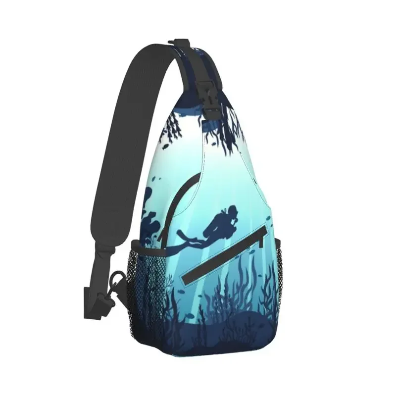 Mochila de buceo de mar profundo para hombre, bolso de hombro cruzado, mochila de pecho, mochila de Camping para ciclismo, mochila de día