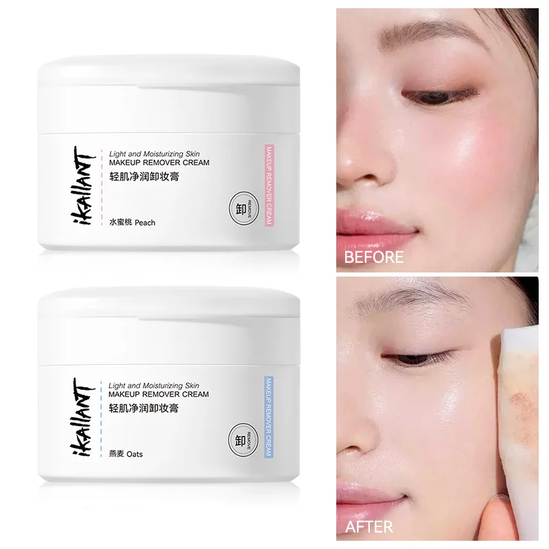 Skin-Friendly Moisturizing Makeup Remover Cream, Powerful Makeup Remover and Skin Moisturizer. Two-Step Makeup Removal, Natural