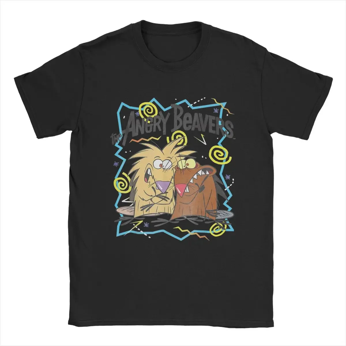 Novelty Angry Beavers T-Shirt Men Round Collar 100% Cotton T Shirts Short Sleeve Tee Shirt Gift Idea Clothing