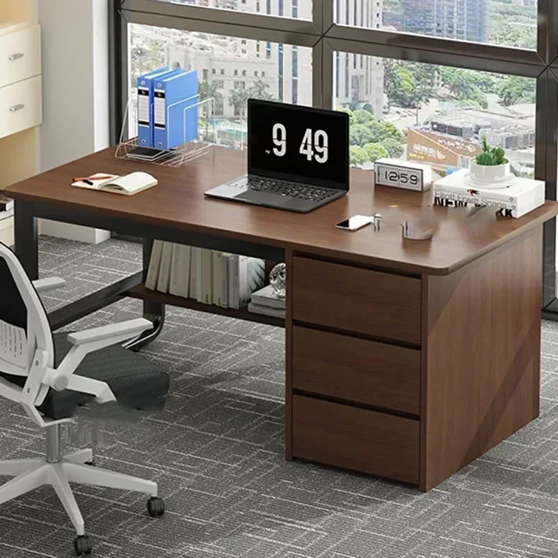 European Computer Desk Floor Legs Mesa De Computador Modern Furniture Drawers Study Office Desk Bedroom Student Setup Organizers