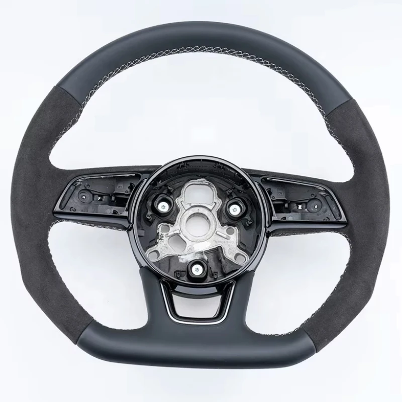 Sports Leather For Audi steering wheel Fit For Audi A1 A3 A4 B9 A5 A6 A7 C7 Q5 S5 S9 Car Steering Wheel