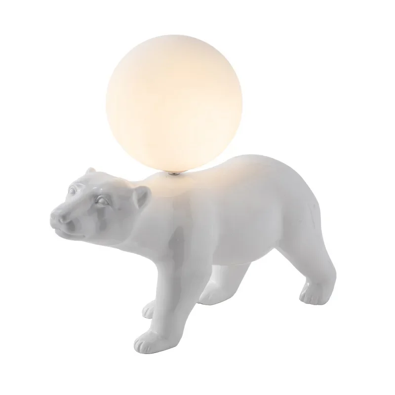 

Simple children's room bedroom bedside lamp cute animal creative birthday gift personalized teddy bear desk lamp