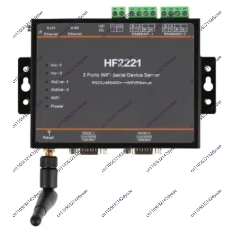 

Industrial Grade 2 Ports Serial Device Server RS232/RS422/RS485 to Ethernet/Wi-Fi Converter Wireless TCP/IP/Telnet/Modbus Web
