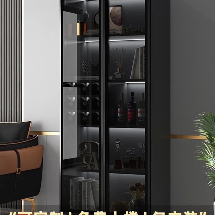 Vinoteca-enfriador de vino, gabinete de whisky, estación de Bar portátil para muebles de diseño de cóctel, estante de Bar de Alcohol, armario de almacenamiento, exhibición